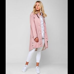 NWOT ILSE JACOBSEN dusty pink lightweight raincoat